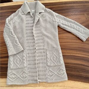 Women's Gray Cable Knit Sweater